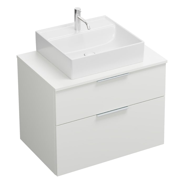 burgbad Eqio Waschtischunterschrank mit Konsolenplatte 80 cm, mit Griff G0146