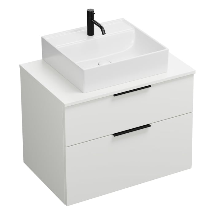 burgbad Eqio Waschtischunterschrank mit Konsolenplatte 80 cm, mit Griff G0200