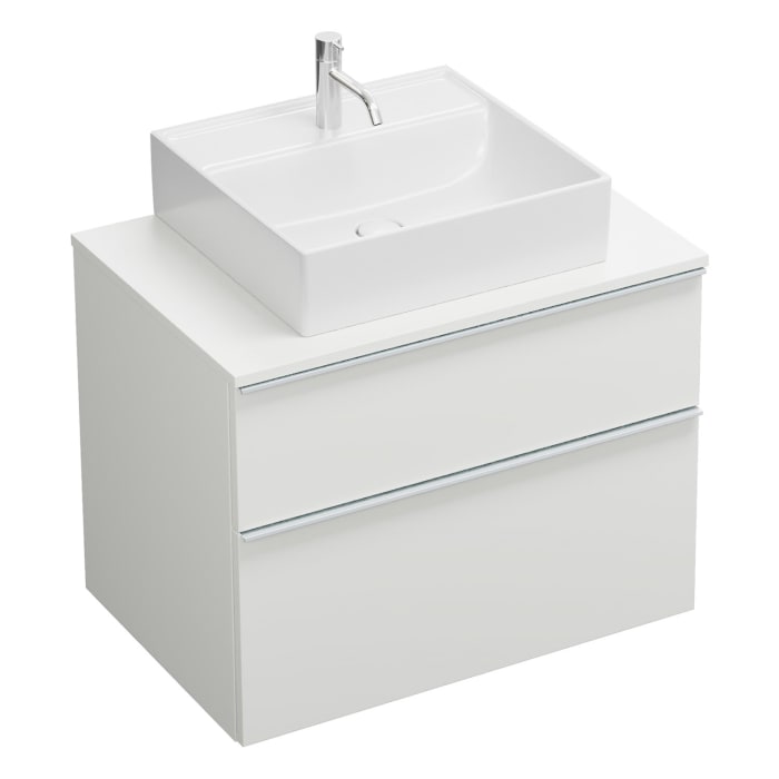 burgbad Eqio Waschtischunterschrank mit Konsolenplatte 80 cm, mit Griffleiste G0251