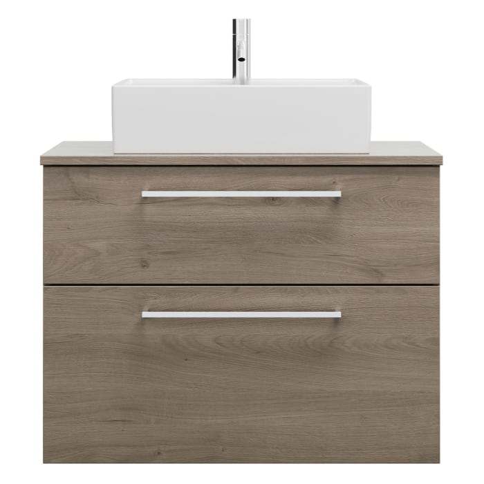 burgbad Eqio Waschtischunterschrank mit Konsolenplatte 80 cm, mit Stangengriff P95