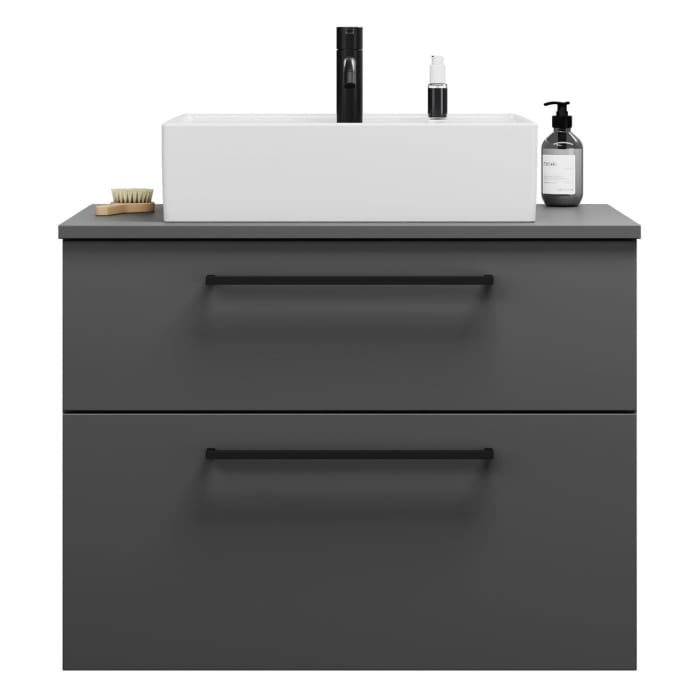 burgbad Eqio Waschtischunterschrank mit Konsolenplatte 80 cm, mit Stangengriff G0234