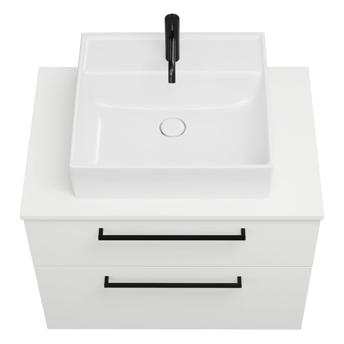 burgbad Eqio Waschtischunterschrank mit Konsolenplatte 80 cm, mit Stangengriff G0234