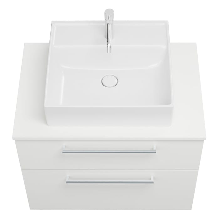 burgbad Eqio Waschtischunterschrank mit Konsolenplatte 80 cm, mit Stangengriff P95