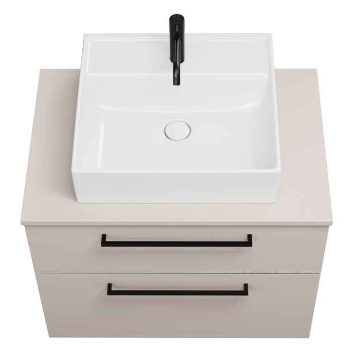 burgbad Eqio Waschtischunterschrank mit Konsolenplatte 80 cm, mit Stangengriff G0234