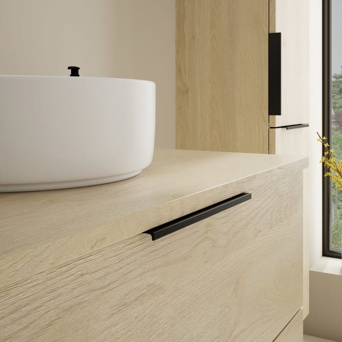 burgbad Eqio Waschtischunterschrank mit Konsolenplatte 80 cm, mit Griff G0200