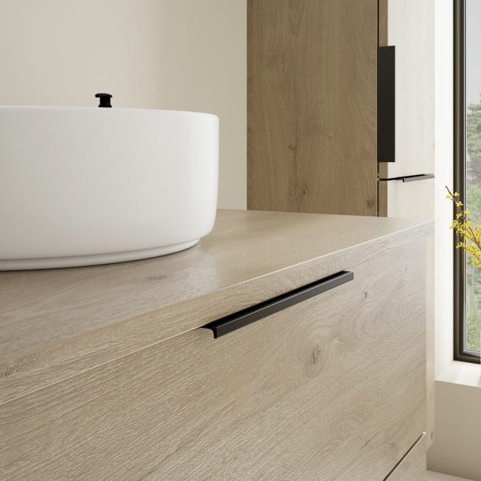 burgbad Eqio Waschtischunterschrank mit Konsolenplatte 80 cm, mit Griff G0200