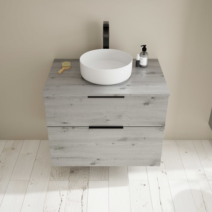 burgbad Eqio Waschtischunterschrank mit Konsolenplatte 80 cm, mit Griff G0200