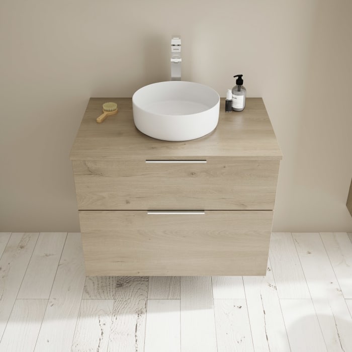 burgbad Eqio Waschtischunterschrank mit Konsolenplatte 80 cm, mit Griff G0146