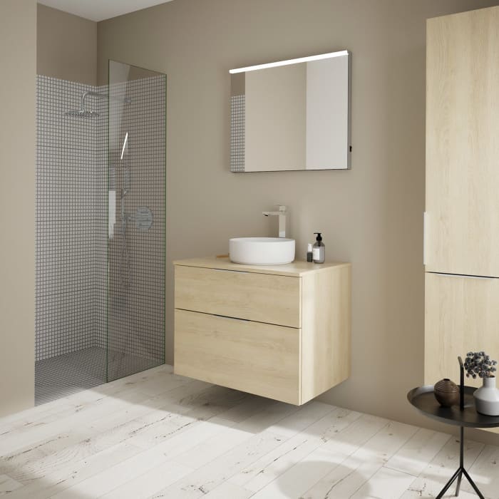 burgbad Eqio Waschtischunterschrank mit Konsolenplatte 80 cm, mit Griff G0146