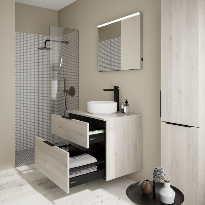 burgbad Eqio Waschtischunterschrank mit Konsolenplatte 80 cm, mit Griff G0200