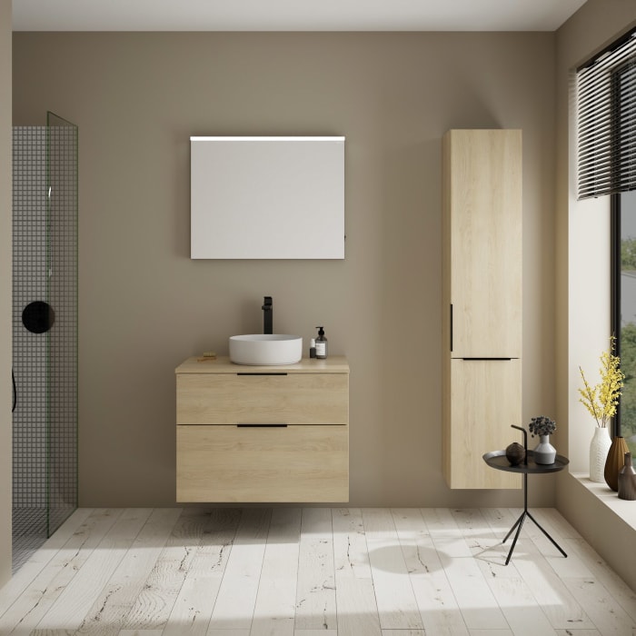 burgbad Eqio Waschtischunterschrank mit Konsolenplatte 80 cm, mit Griff G0200