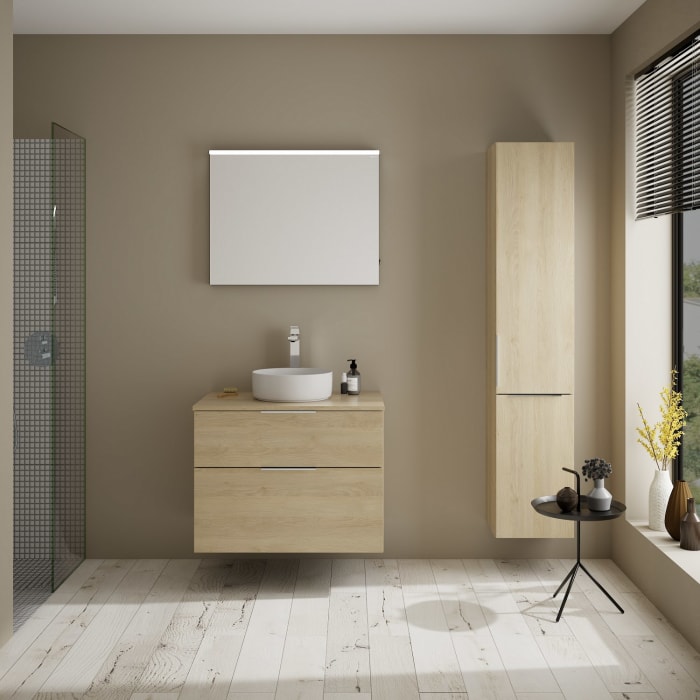 burgbad Eqio Waschtischunterschrank mit Konsolenplatte 80 cm, mit Griff G0146