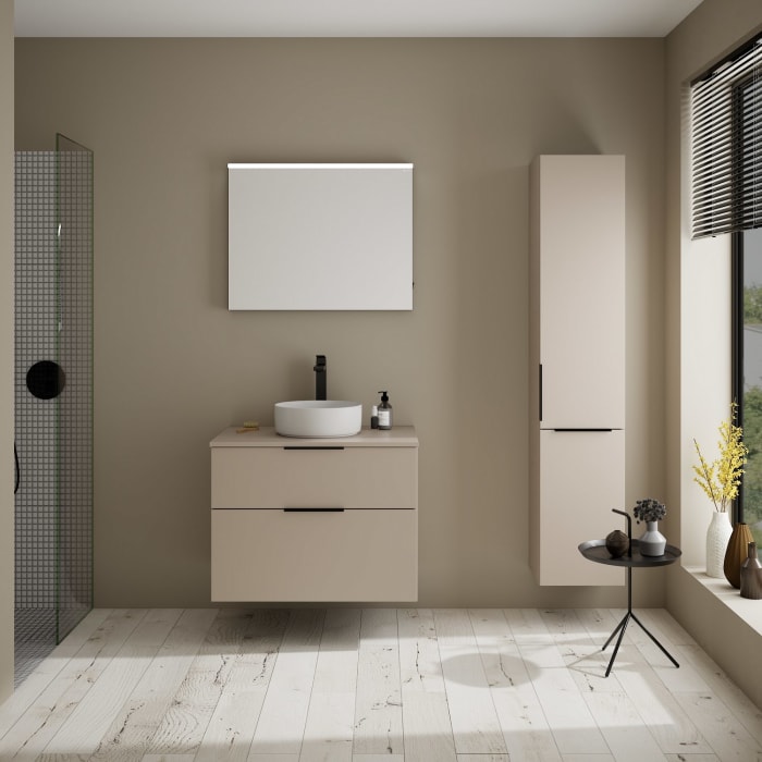 burgbad Eqio Waschtischunterschrank mit Konsolenplatte 80 cm, mit Griff G0200