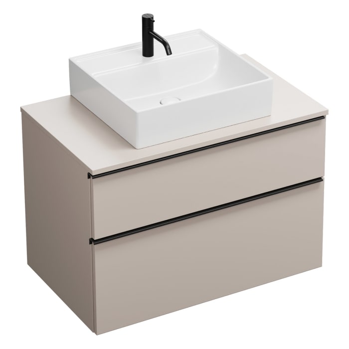 burgbad Eqio Waschtischunterschrank mit Konsolenplatte 90 cm, mit Griffleiste G0252