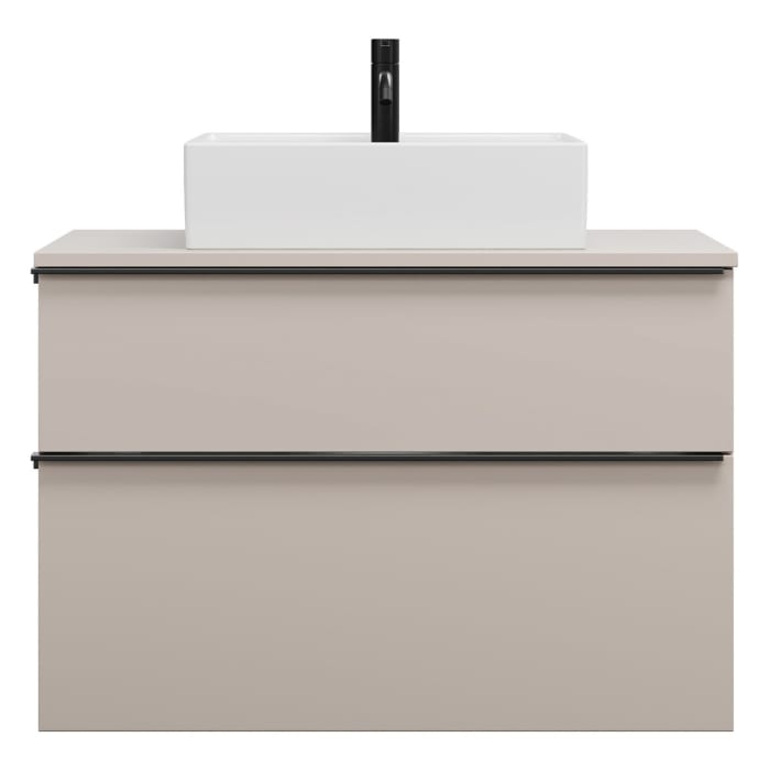 burgbad Eqio Waschtischunterschrank mit Konsolenplatte 90 cm, mit Griffleiste G0252