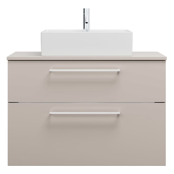 burgbad Eqio Waschtischunterschrank mit Konsolenplatte 90 cm, mit Stangengriff P95