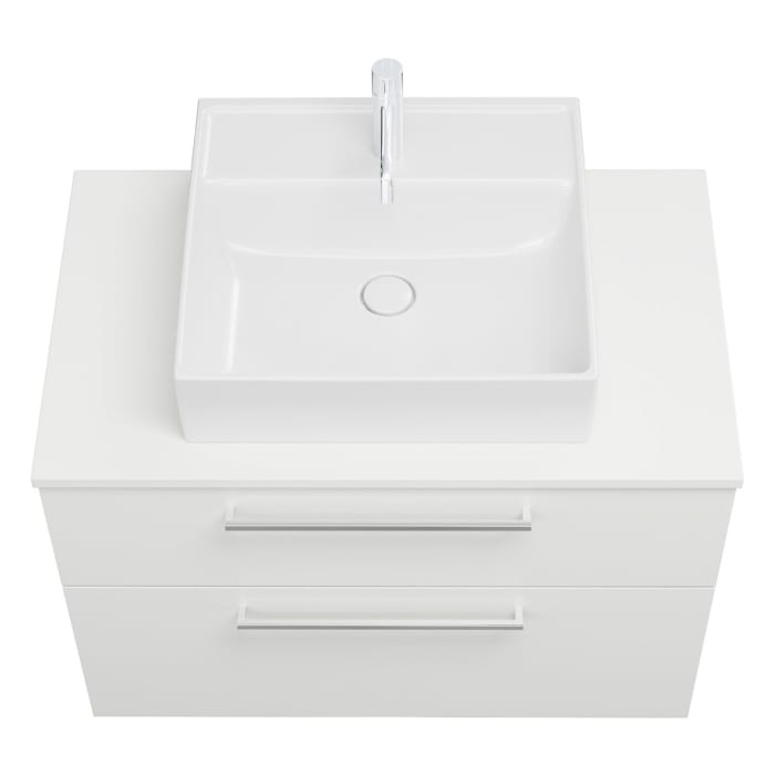 burgbad Eqio Waschtischunterschrank mit Konsolenplatte 90 cm, mit Stangengriff P95