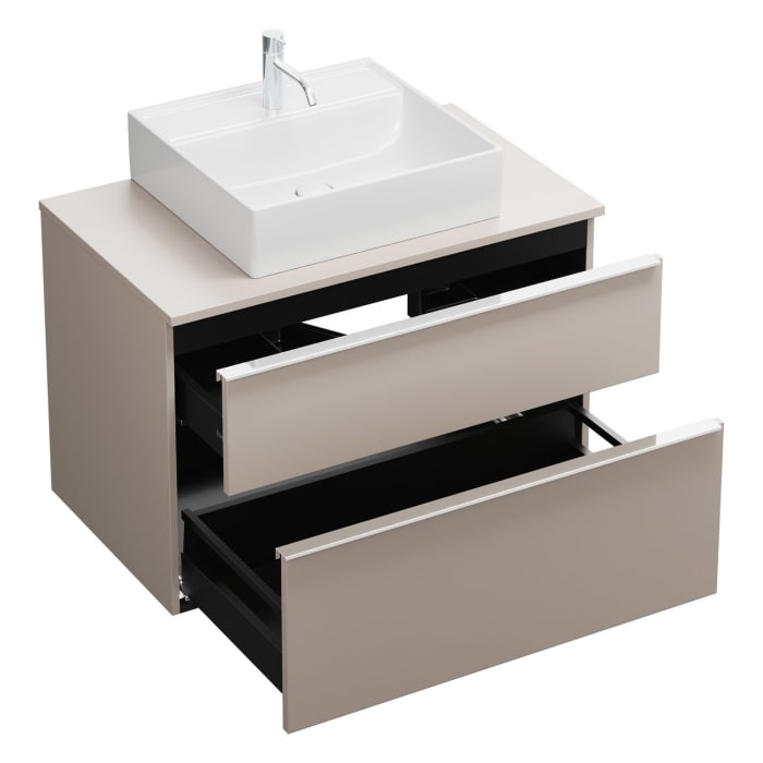 burgbad Eqio Waschtischunterschrank mit Konsolenplatte 90 cm, mit Griffleiste G0251