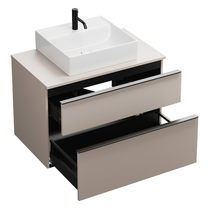 burgbad Eqio Waschtischunterschrank mit Konsolenplatte 90 cm, mit Griffleiste G0252