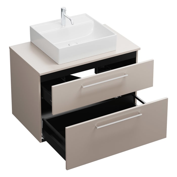 burgbad Eqio Waschtischunterschrank mit Konsolenplatte 90 cm, mit Stangengriff P95