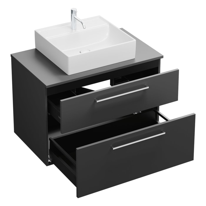 burgbad Eqio Waschtischunterschrank mit Konsolenplatte 90 cm, mit Stangengriff P95