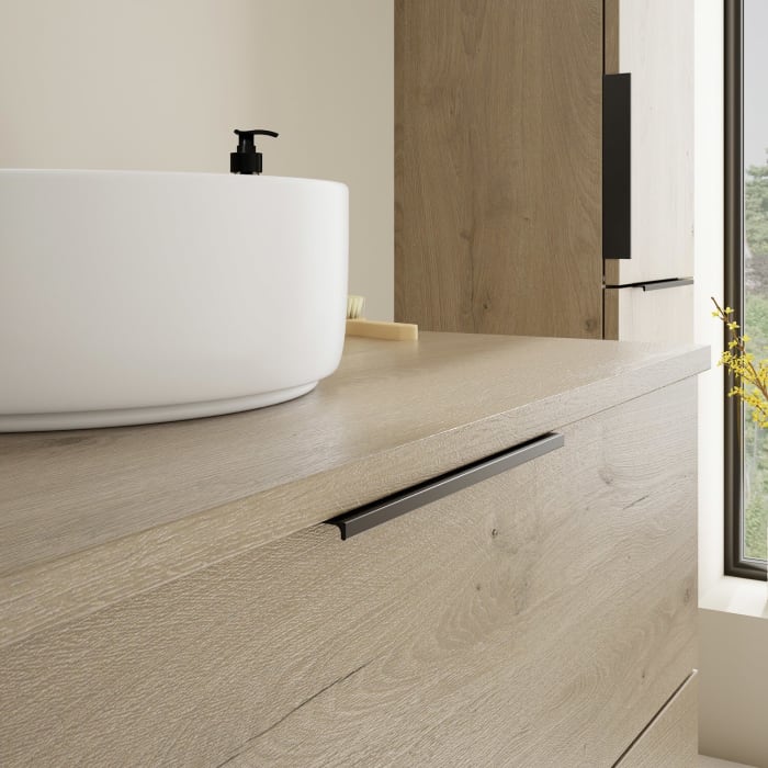 burgbad Eqio Waschtischunterschrank mit Konsolenplatte 90 cm, mit Griff G0200