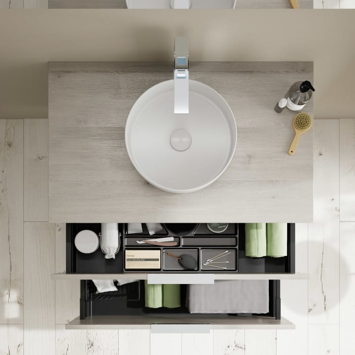 burgbad Eqio Waschtischunterschrank mit Konsolenplatte 90 cm, mit Griff G0146