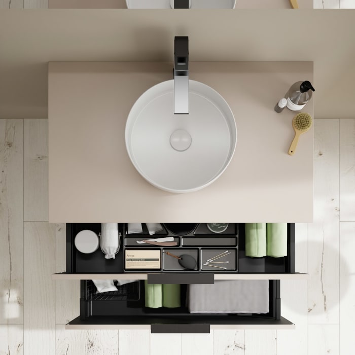 burgbad Eqio Waschtischunterschrank mit Konsolenplatte 90 cm, mit Griff G0200