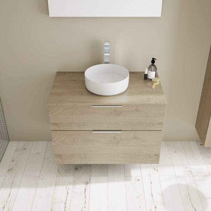 burgbad Eqio Waschtischunterschrank mit Konsolenplatte 90 cm, mit Griff G0146