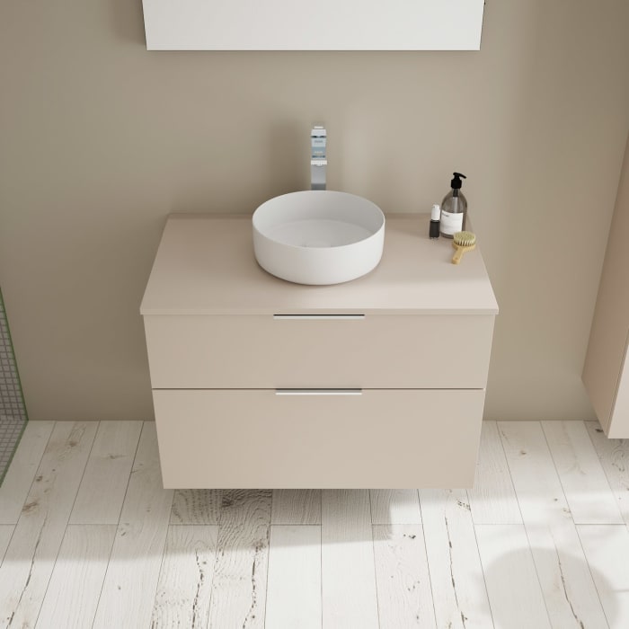 burgbad Eqio Waschtischunterschrank mit Konsolenplatte 90 cm, mit Griff G0146