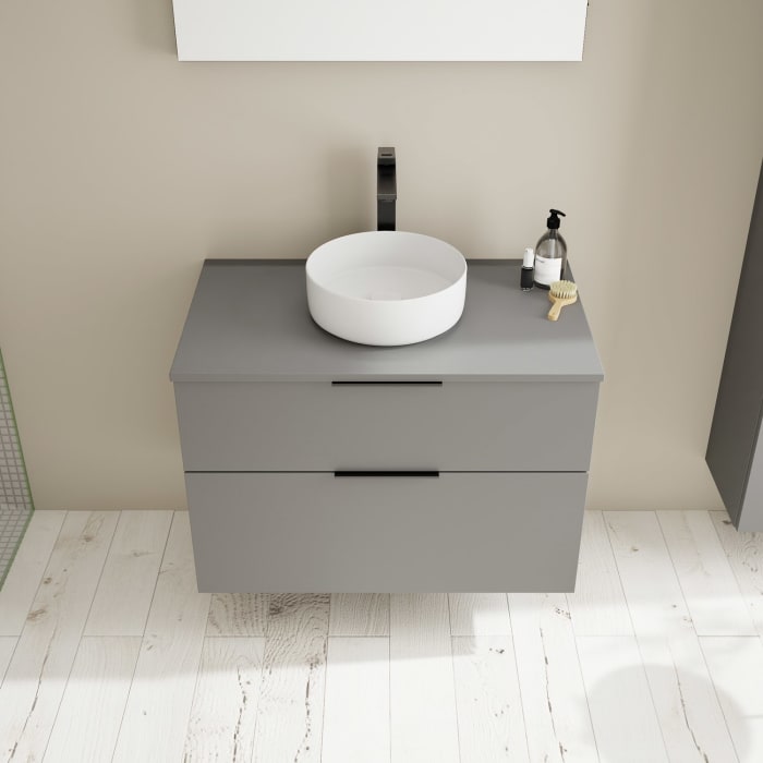 burgbad Eqio Waschtischunterschrank mit Konsolenplatte 90 cm, mit Griff G0200