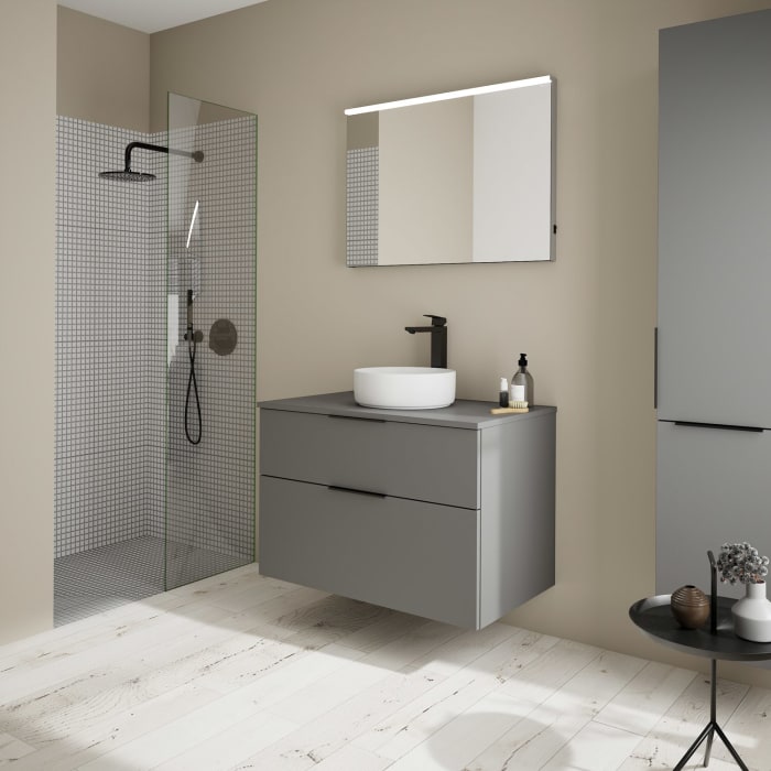 burgbad Eqio Waschtischunterschrank mit Konsolenplatte 90 cm, mit Griff G0200