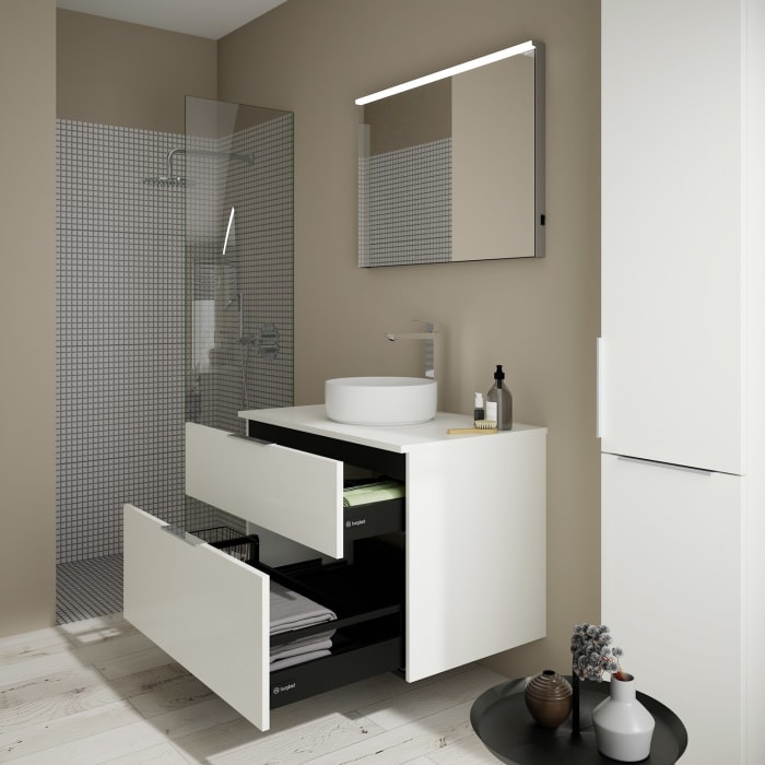 burgbad Eqio Waschtischunterschrank mit Konsolenplatte 90 cm, mit Griff G0146