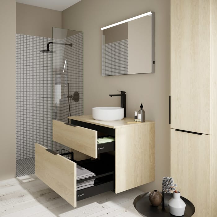 burgbad Eqio Waschtischunterschrank mit Konsolenplatte 90 cm, mit Griff G0200