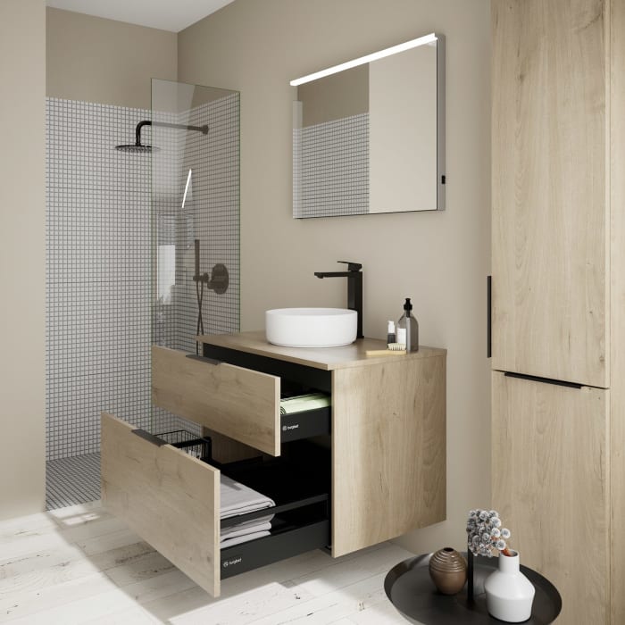 burgbad Eqio Waschtischunterschrank mit Konsolenplatte 90 cm, mit Griff G0200