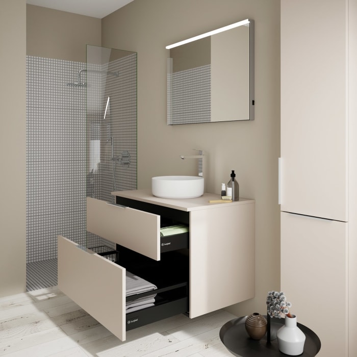 burgbad Eqio Waschtischunterschrank mit Konsolenplatte 90 cm, mit Griff G0146