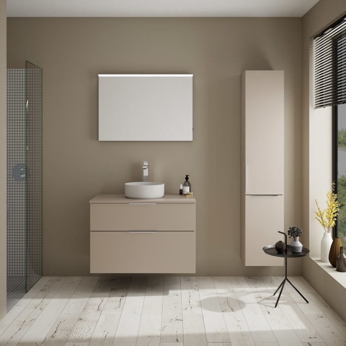 burgbad Eqio Waschtischunterschrank mit Konsolenplatte 90 cm, mit Griff G0146