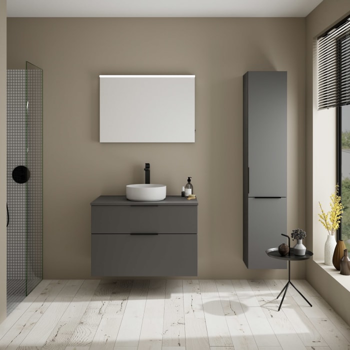 burgbad Eqio Waschtischunterschrank mit Konsolenplatte 90 cm, mit Griff G0200