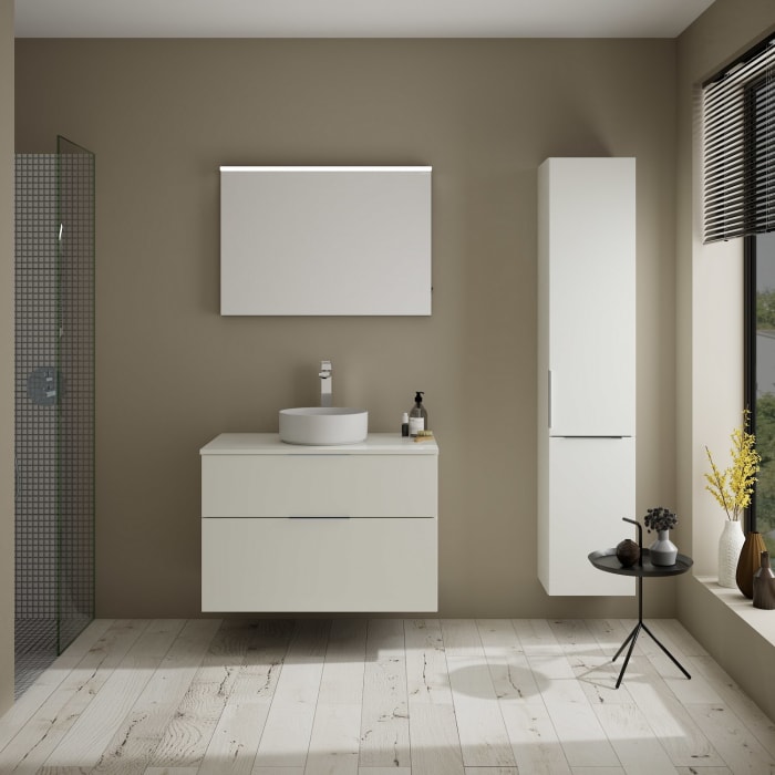 burgbad Eqio Waschtischunterschrank mit Konsolenplatte 90 cm, mit Griff G0146