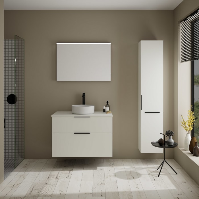 burgbad Eqio Waschtischunterschrank mit Konsolenplatte 90 cm, mit Griff G0200