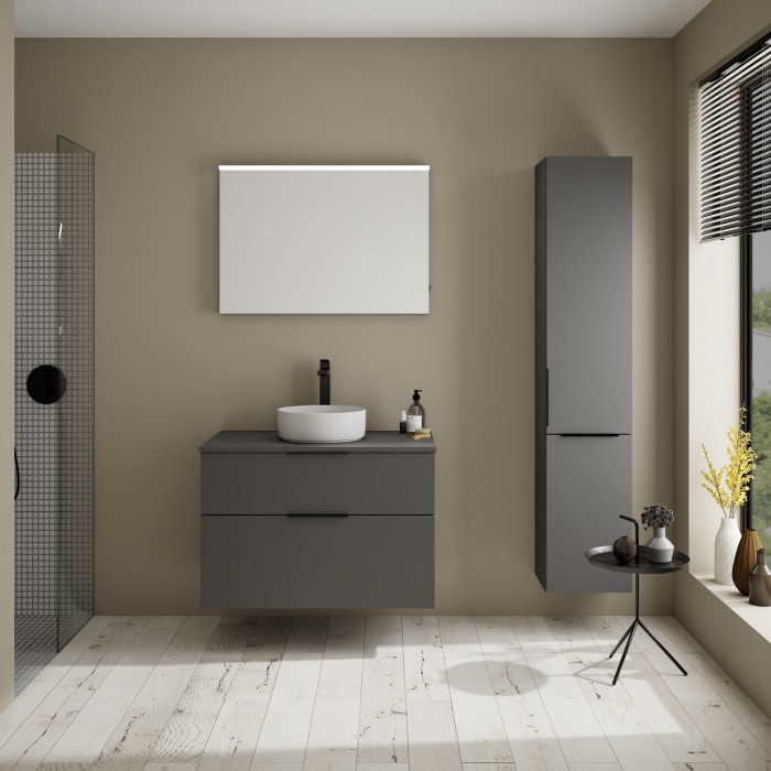 burgbad Eqio Waschtischunterschrank mit Konsolenplatte 90 cm, mit Griff G0200