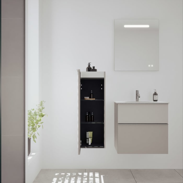 burgbad Fiumo 2.0 Halbhoher Schrank 35 x 32 x 96 cm mit Griff G0146