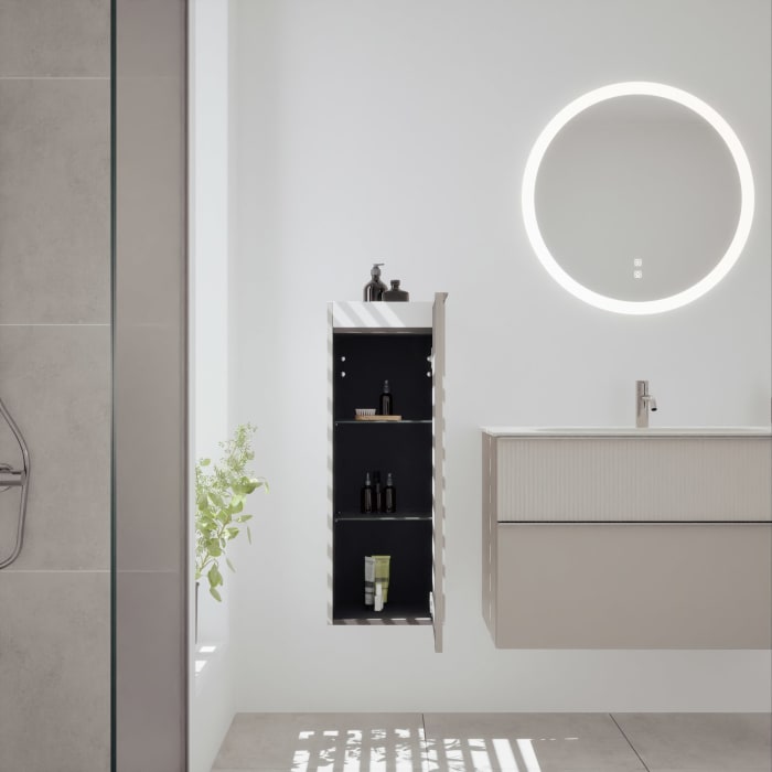 burgbad Fiumo 2.0 Halbhoher Schrank 35 x 32 x 96 cm mit Griff G0146