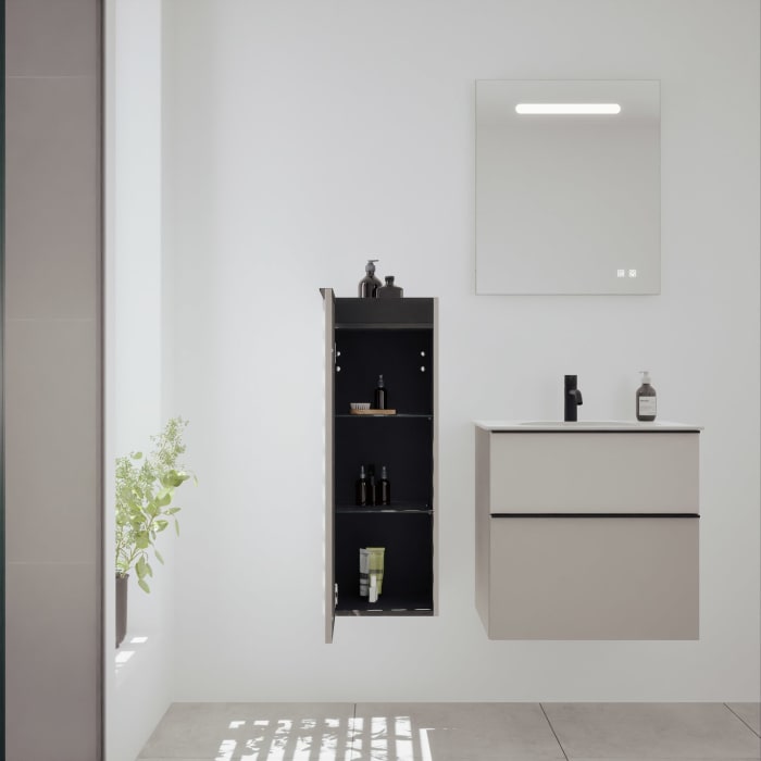 burgbad Fiumo 2.0 Halbhoher Schrank 35 x 32 x 96 cm mit Griff G0200