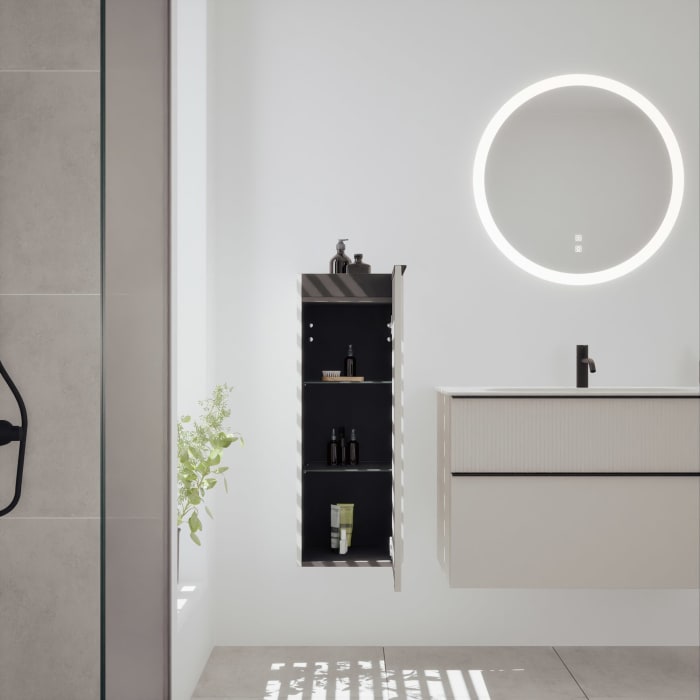 burgbad Fiumo 2.0 Halbhoher Schrank 35 x 32 x 96 cm mit Griff G0200