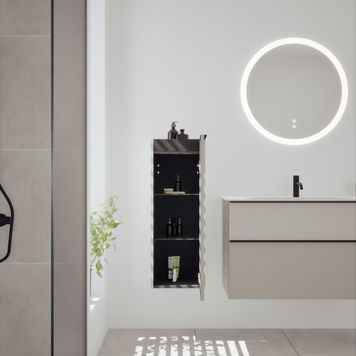 burgbad Fiumo 2.0 Halbhoher Schrank 35 x 32 x 96 cm mit Griff G0200