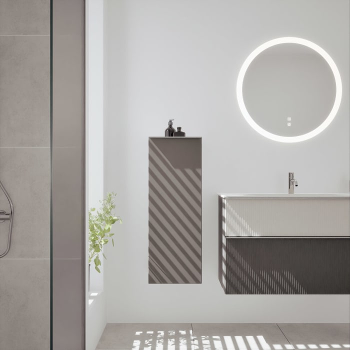 burgbad Fiumo 2.0 Halbhoher Schrank 35 x 32 x 96 cm mit Griff G0146