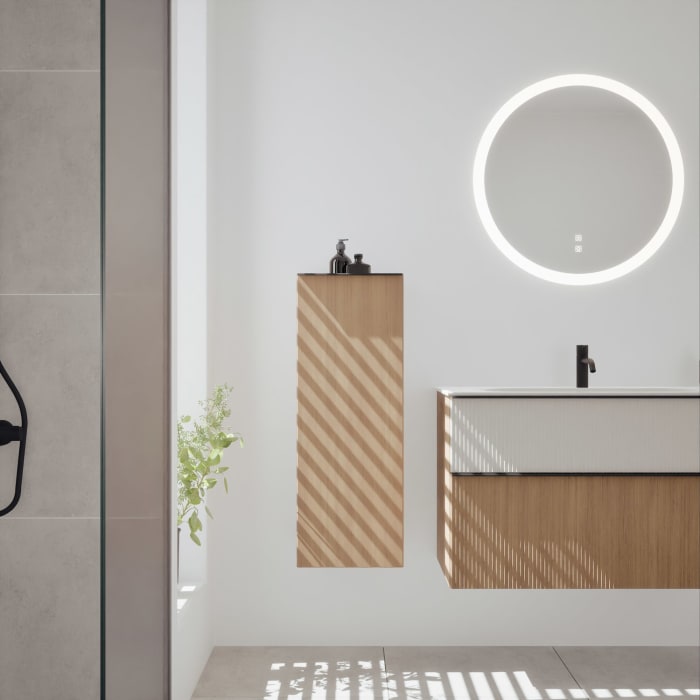 burgbad Fiumo 2.0 Halbhoher Schrank 35 x 32 x 96 cm mit Griff G0200