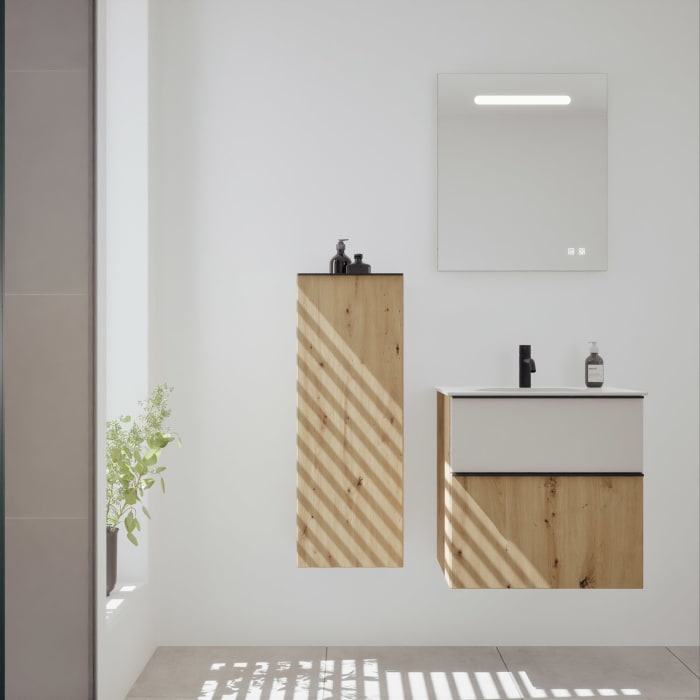 burgbad Fiumo 2.0 Halbhoher Schrank 35 x 32 x 96 cm mit Griff G0200