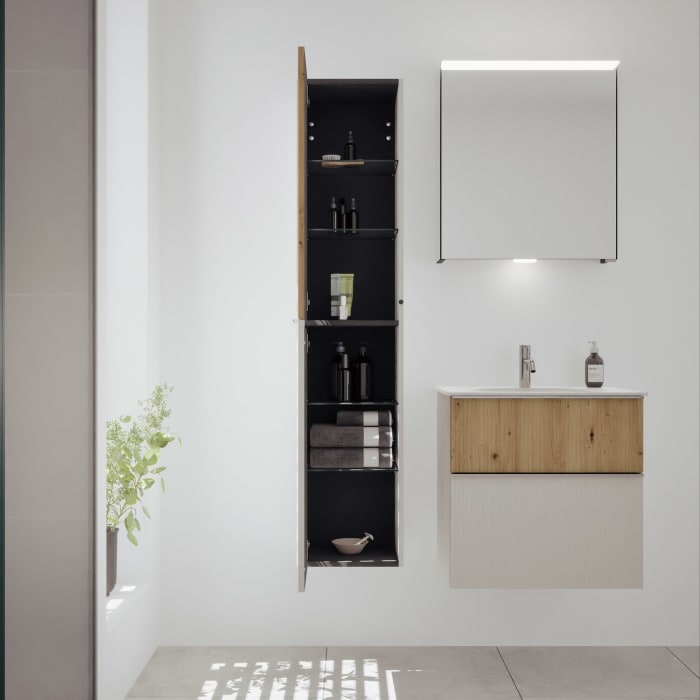 burgbad Fiumo 2.0 Hochschrank 35 x 32 x 160 cm mit Griff G0146